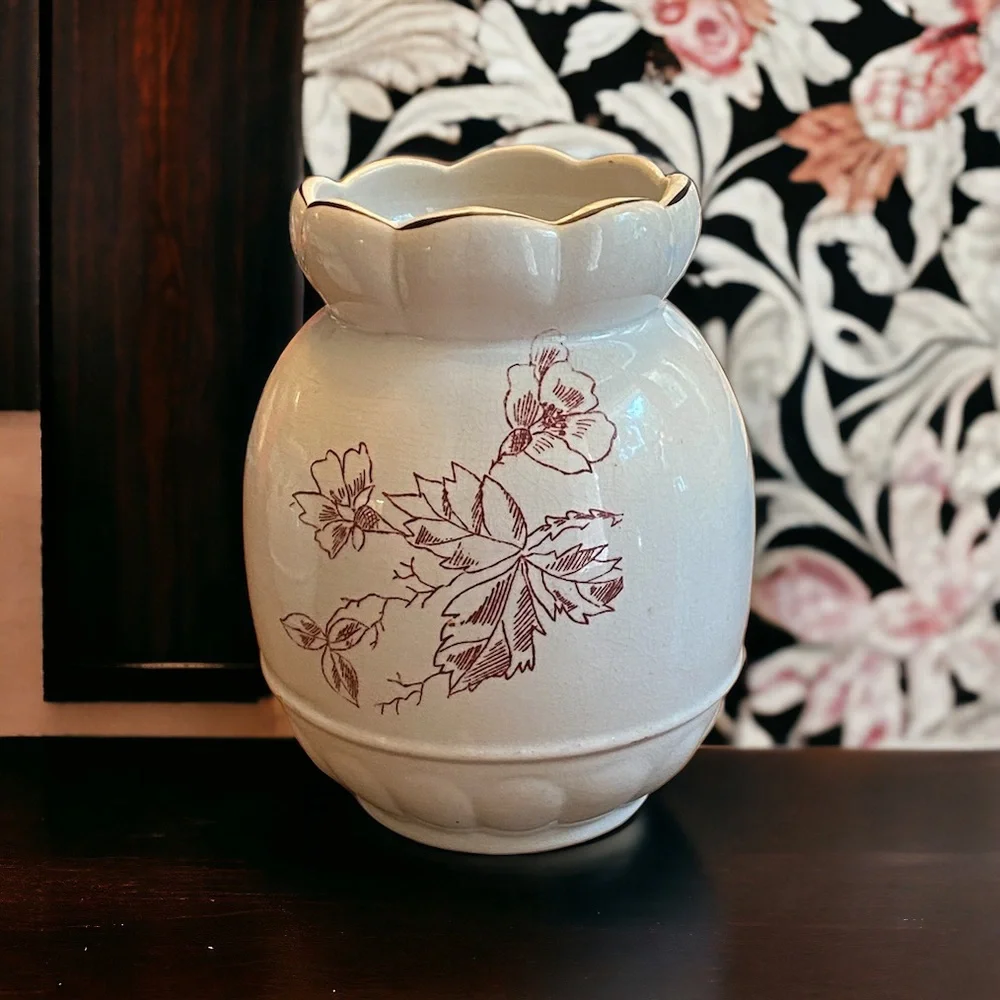 Antique transferware vase